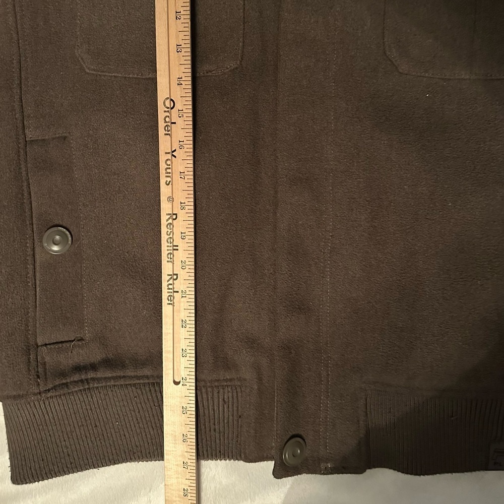 Premium Lounge Wool Blend Military Style Utility Cargo Jacket Coat Men XXL brown - Picture 15 of 15